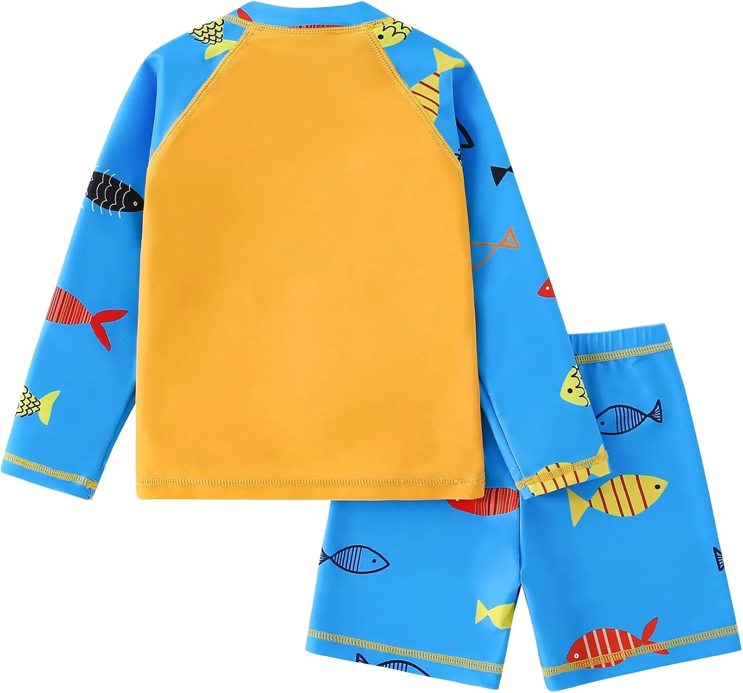 2-Piece Boys Dinosaur&Whale Swimsuit Set Long Sleeve Shirt   Trunks Toddler Swimming Suit Kids Rash Guards Bathing Suits