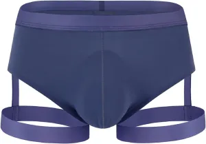 2025 Men's Breathable Mesh Bikini Briefs Sexy Pouch Ice Silk Underwear Low Rise Jockstrap Garter Underpants