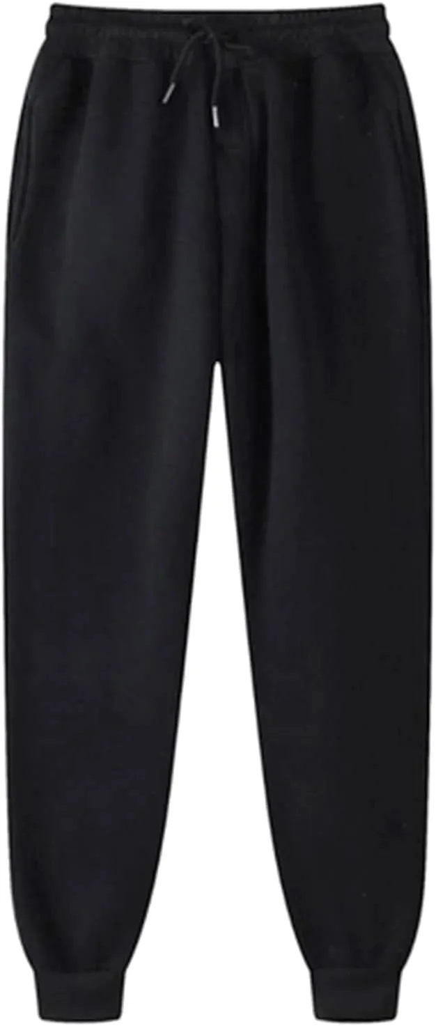 2025 Women Fleece Lined Joggers Casual Thermal Bunched Feet Sweatpant Sport Gym Pants Drawstring Workout Sweat Pant