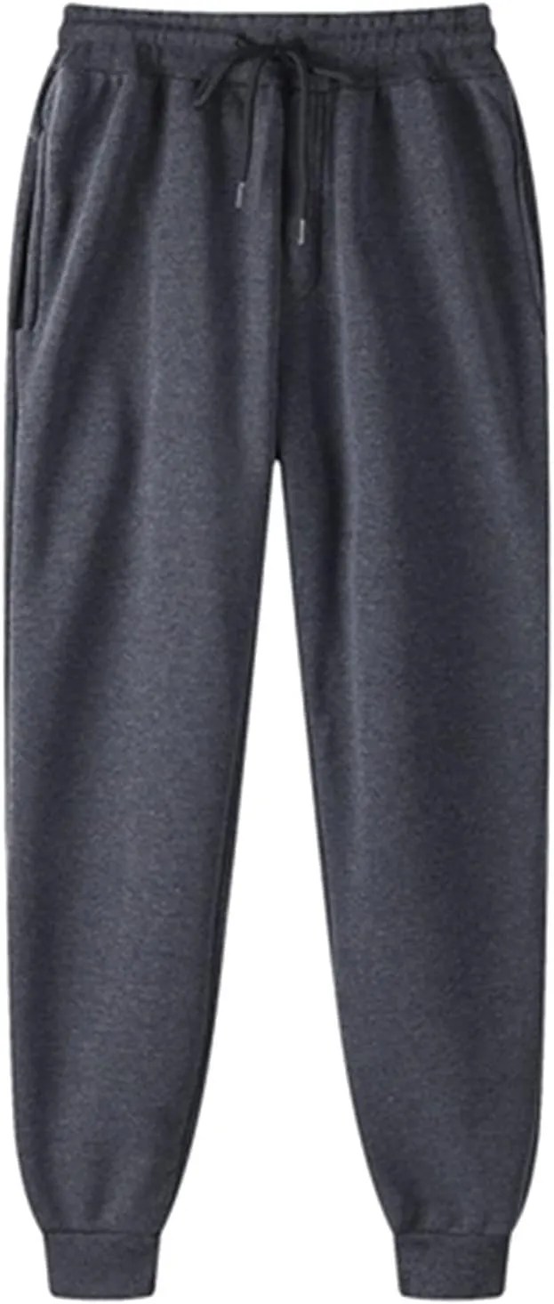 2025 Women Fleece Lined Joggers Casual Thermal Bunched Feet Sweatpant Sport Gym Pants Drawstring Workout Sweat Pant
