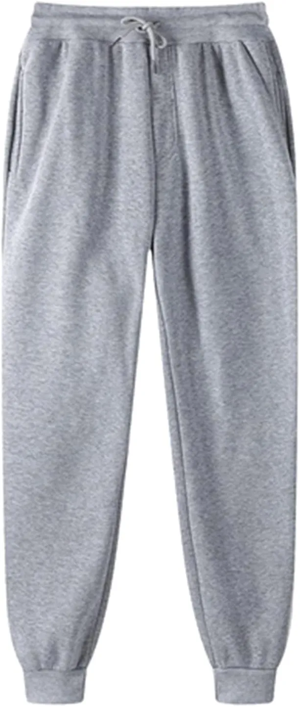 2025 Women Fleece Lined Joggers Casual Thermal Bunched Feet Sweatpant Sport Gym Pants Drawstring Workout Sweat Pant