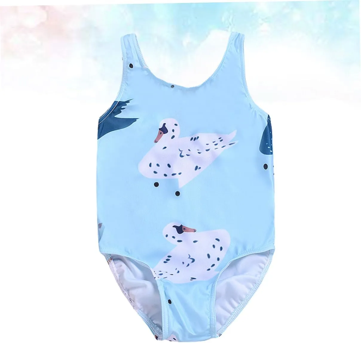 2pcs One Piece Swim Suits Girls Swimming Suits Girl Swimsuits Blue Swimwear for Girls Kid Swimsuit Summer Swimwear Cartoon One-Piece Swimsuit Child Girl One Piece Swimsuit