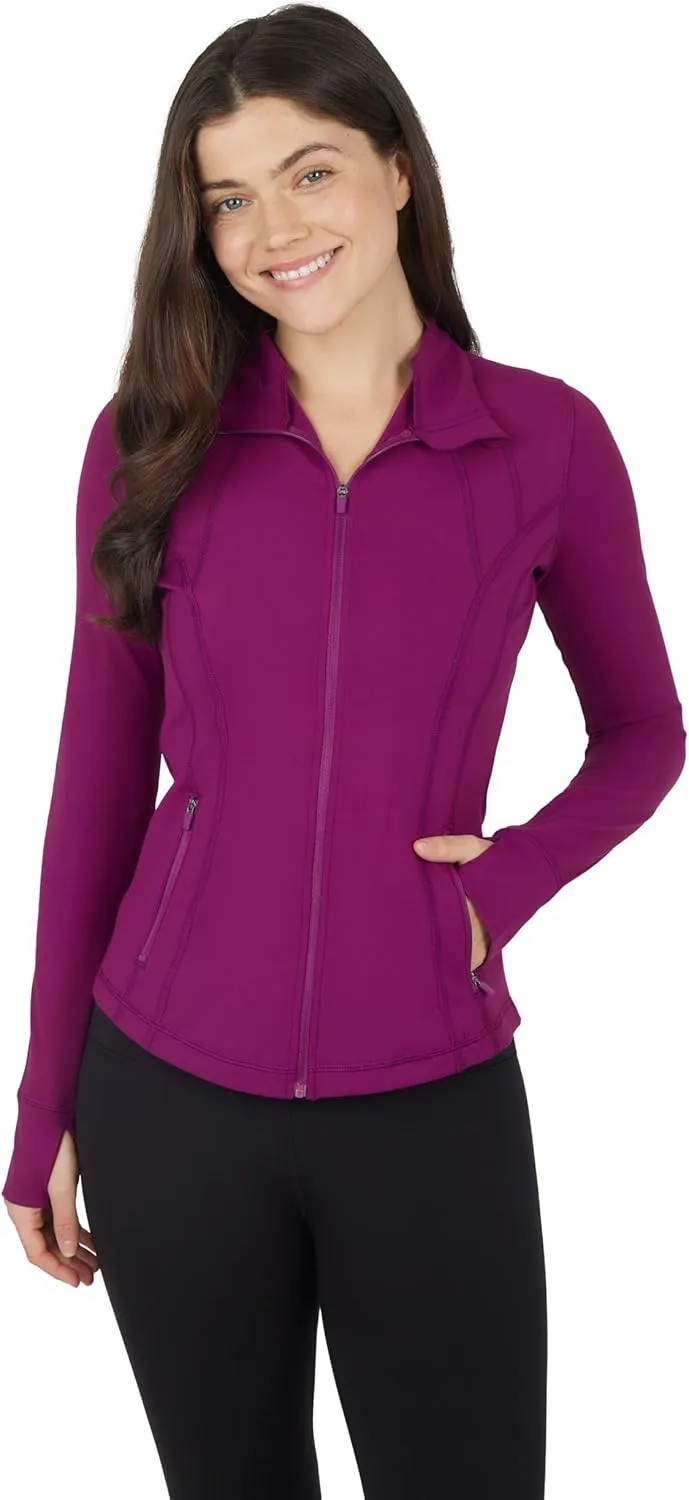 90 Degree By Reflex Women’s Lightweight, Full Zip Running Track Jacket