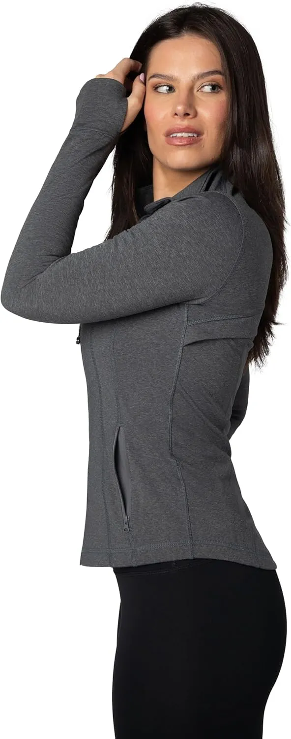 90 Degree By Reflex Women’s Lightweight, Full Zip Running Track Jacket