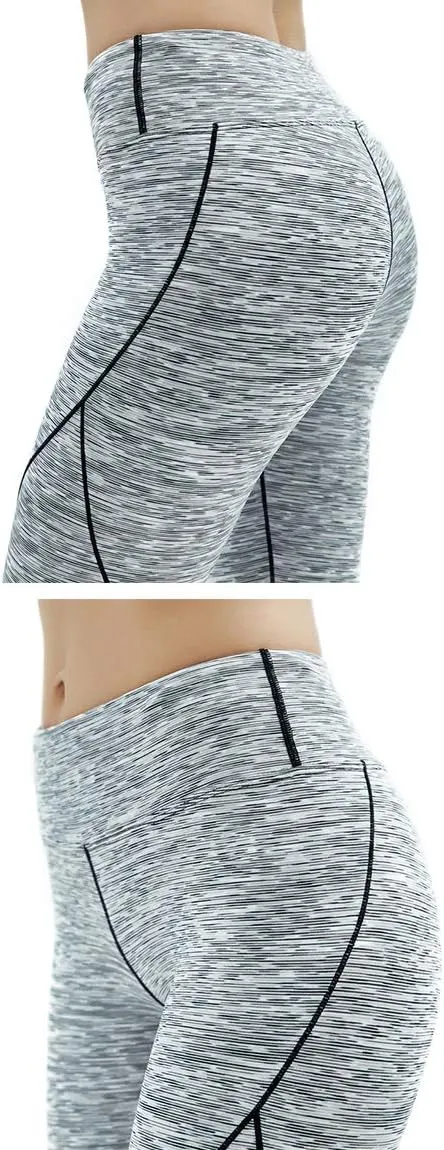Akaeys Mesh Hip Push Up Capri Legging for Women High Waist Workout Running Gym Leggings