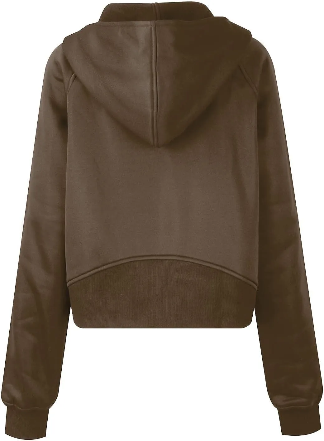 Akklian Womens Full Zip Up Cropped Hoodies Fleece Oversized Sweatshirt Fashion Jackets Coat Y2K Fall Preppy Teen Girl Clothes