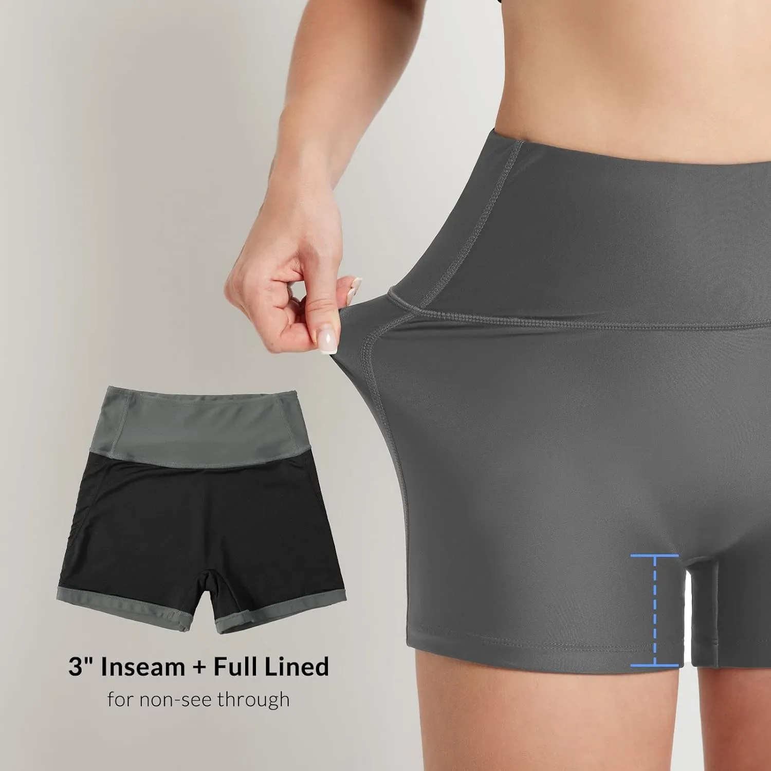 baleaf Women's 3"/5"/6"/8" High Waisted Swim Shorts Tummy Control Swimsuits Bottoms Modest Board Shorts UPF 50 