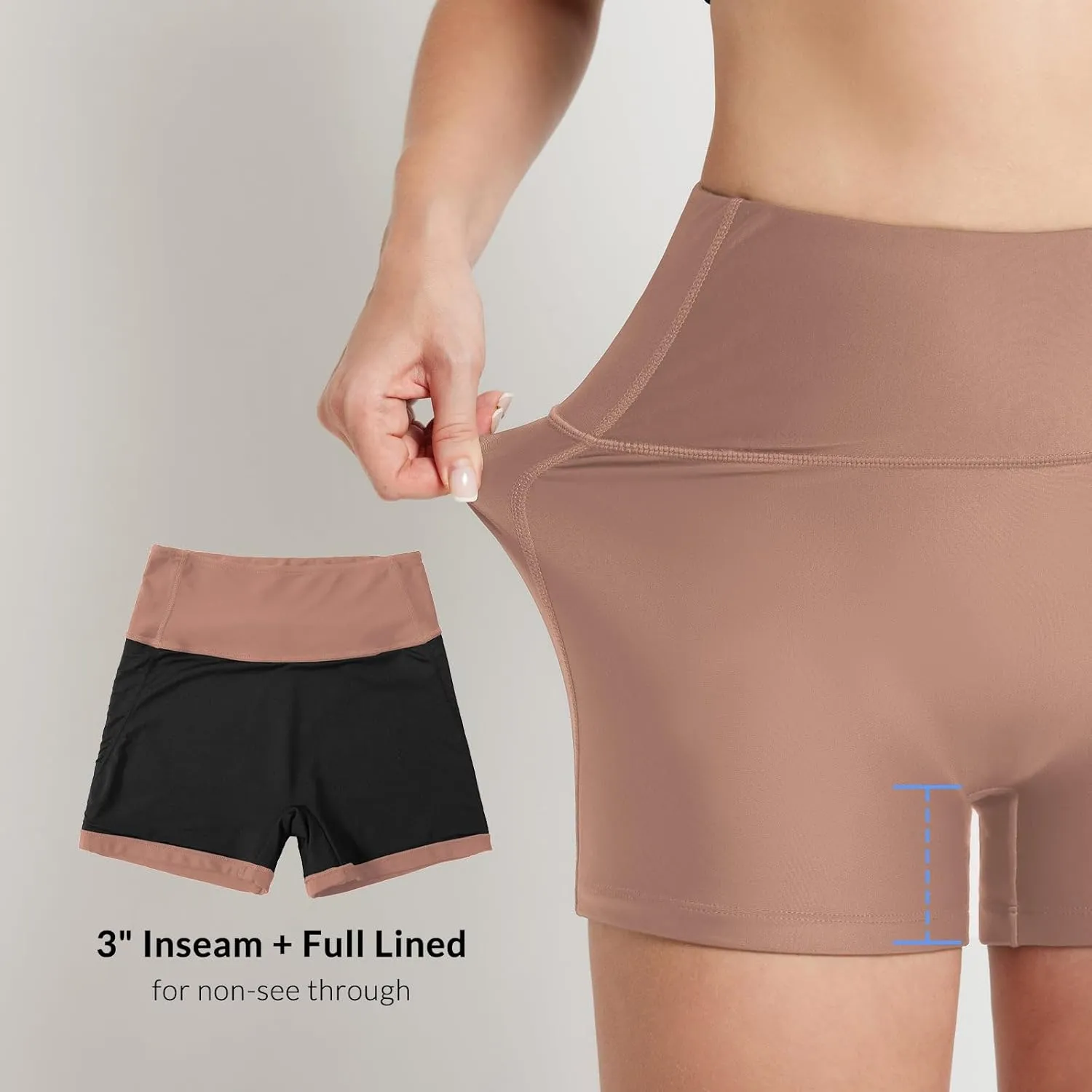 baleaf Women's 3"/5"/6"/8" High Waisted Swim Shorts Tummy Control Swimsuits Bottoms Modest Board Shorts UPF 50 