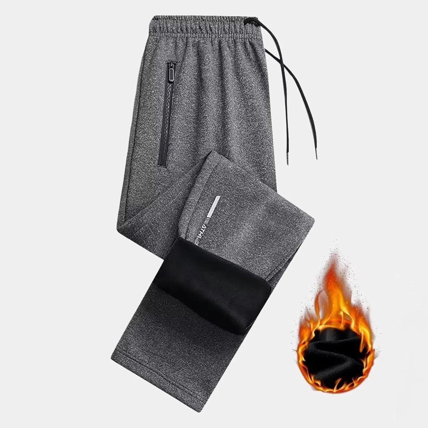 BIFUTON Fleece Lined Pants Men,Men's Thick Winter Pants Heavyweight Warm Sherpa Lined Athletic Jogger Sweatpants with Pockets