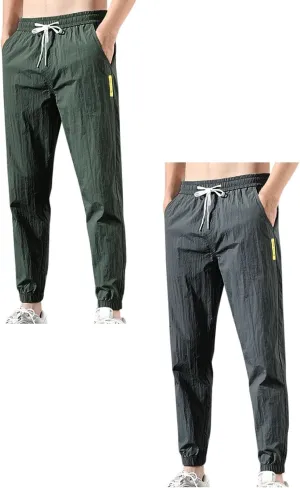 BIFUTON Sweat Pants for Men 2 Pack,Joggers for Men Slim Fit Gym Athletic Sweatpants Drawstring Hiking Pants with Pockets