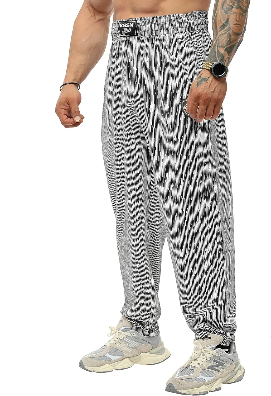 BIG SAM SPORTSWEAR COMPANY Men's Baggy Sweatpants with Pockets, Oldschool Loose Fit Gym Pants
