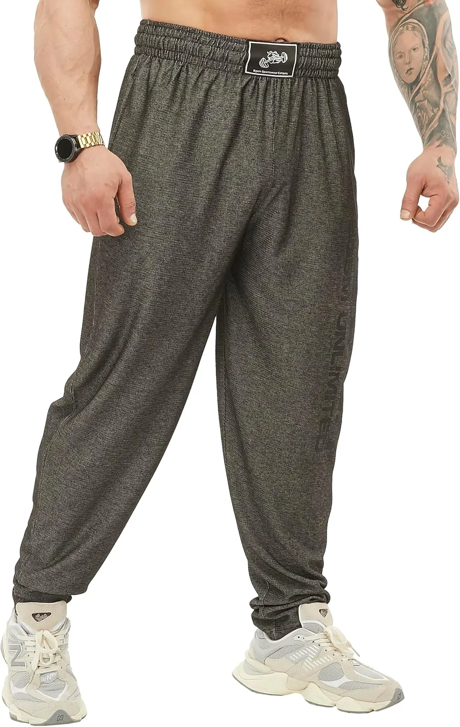 BIG SAM SPORTSWEAR COMPANY Men's Baggy Sweatpants with Pockets, Oldschool Loose Fit Gym Pants