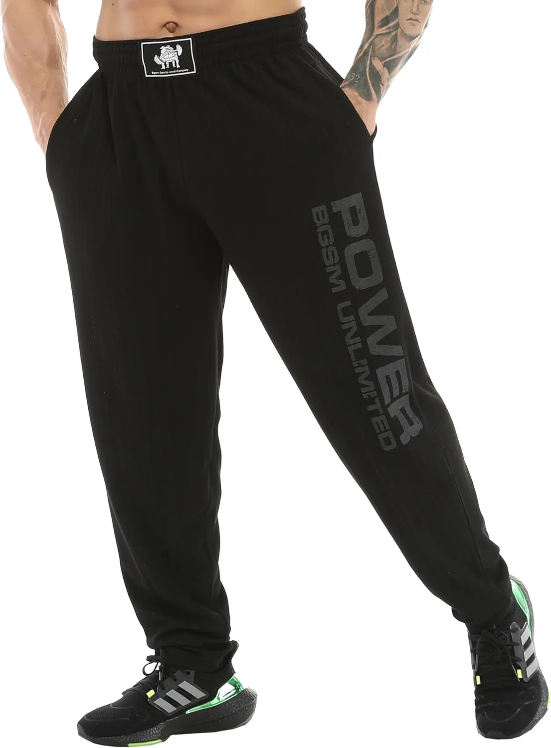 BIG SAM SPORTSWEAR COMPANY Men's Baggy Sweatpants with Pockets, Oldschool Loose Fit Gym Pants