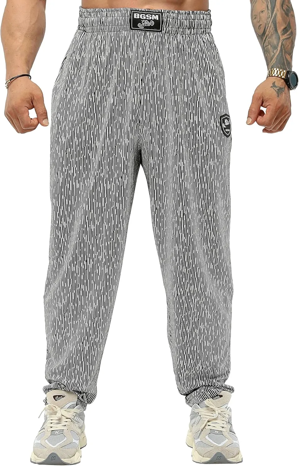 BIG SAM SPORTSWEAR COMPANY Men's Baggy Sweatpants with Pockets, Oldschool Loose Fit Gym Pants