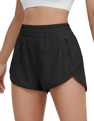BMJL Women's High Waisted Athletic Shorts Pocket Workout Shorts Gym Sporty Running Shorts