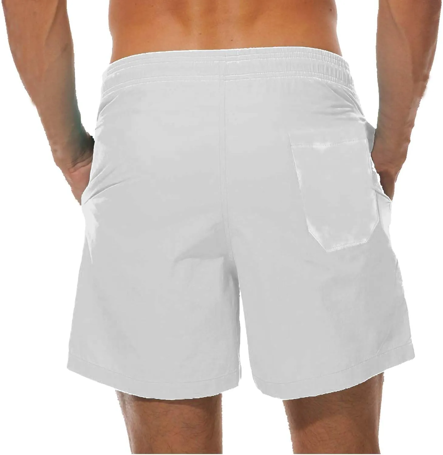 Board Shorts Without Liner Men's Swim Trunks 5 Inch Inseam Quick Dry Swimming Shorts for Men Beach