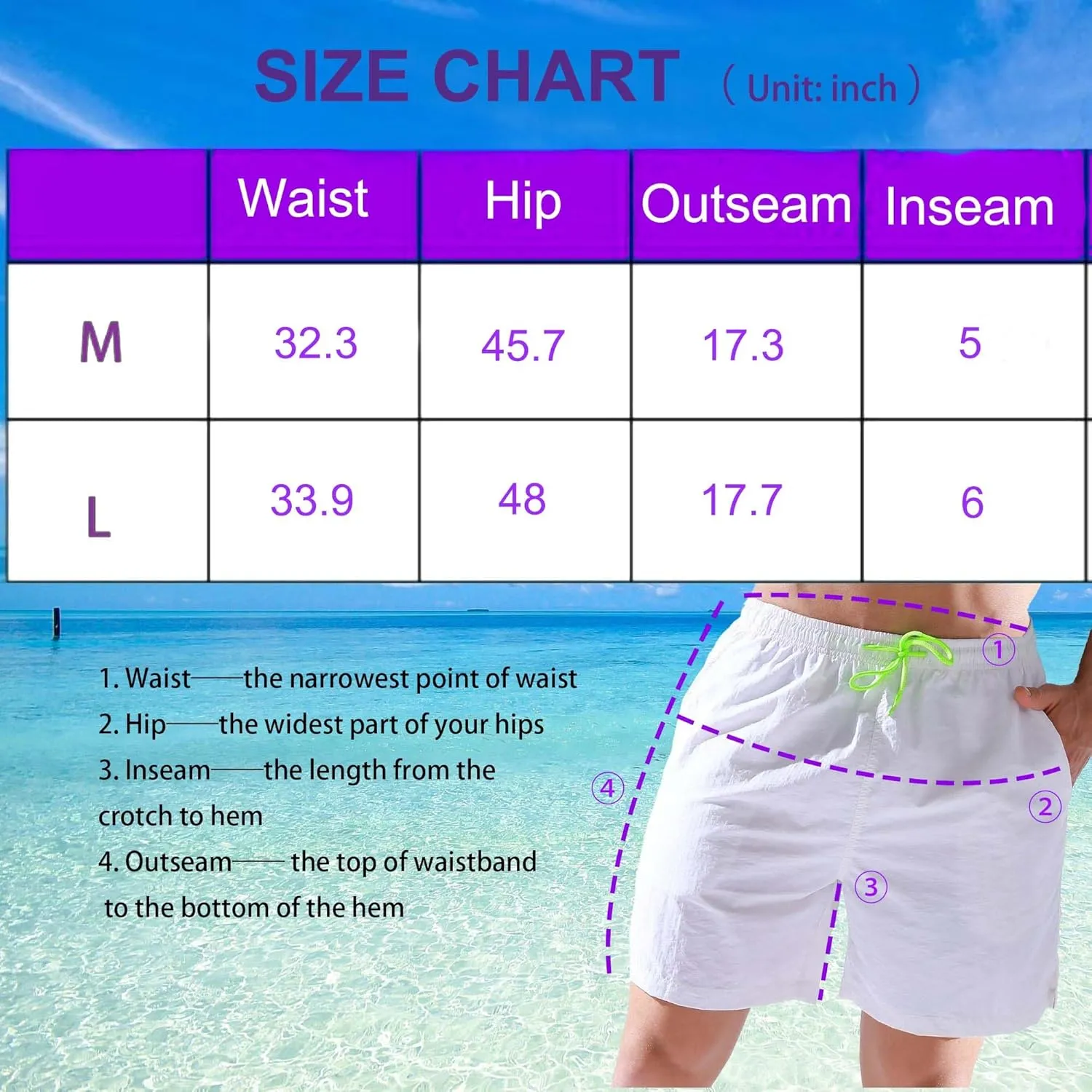 Board Shorts Without Liner Men's Swim Trunks 5 Inch Inseam Quick Dry Swimming Shorts for Men Beach