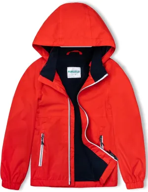 Boys Girls Kids Softshell Jacket With Hood Lightweight Waterproof Warm Raincoats Fleece Lined Windbreakers for Kids