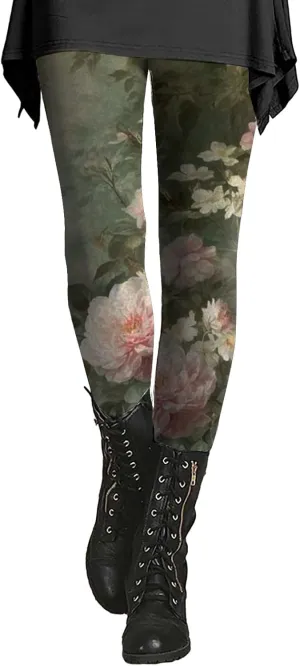 Butt Lift Leggings for Women Tummy Control Womens Printed Leggings with Pockets Leggings Women Sport