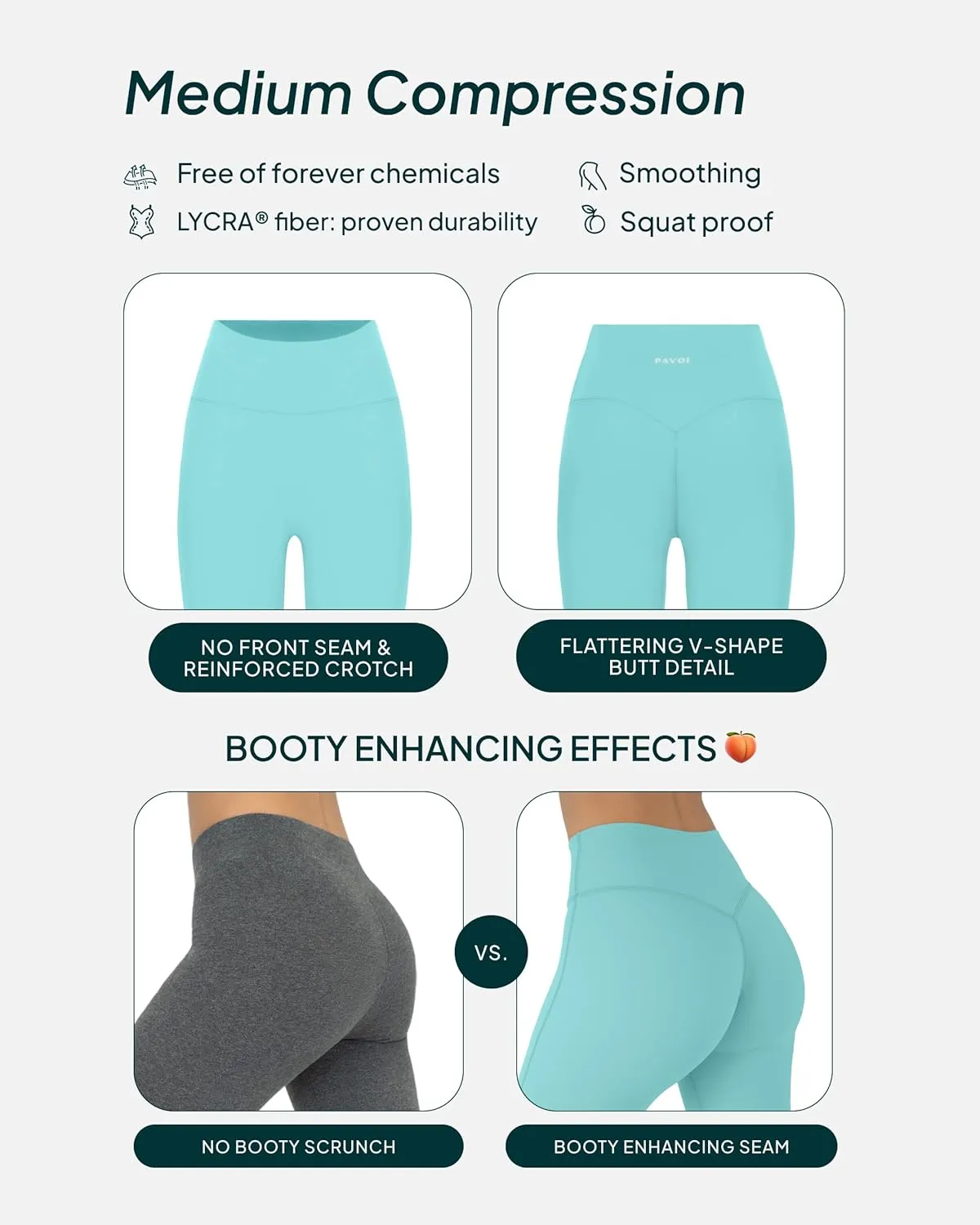 Buttery Soft Workout Leggings for Women - High Waisted No Front Seam Gym Leggings Yoga Pants - FlexFlow
