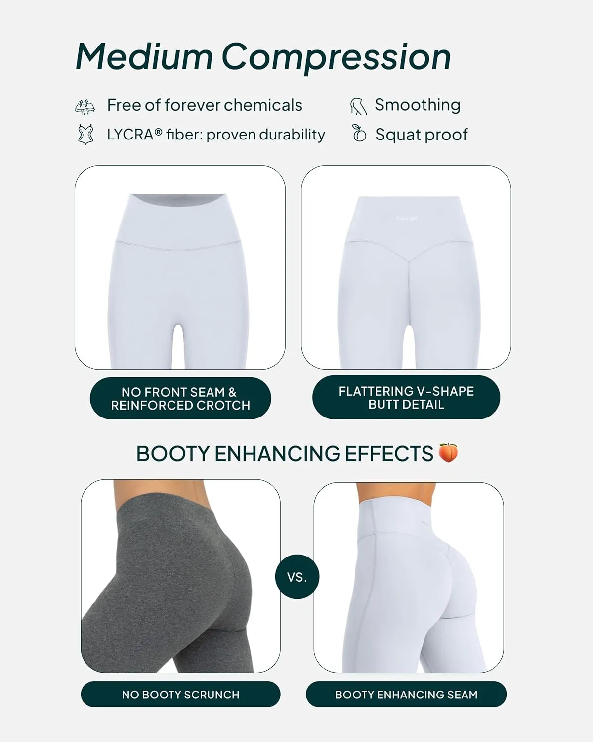 Buttery Soft Workout Leggings for Women - High Waisted No Front Seam Gym Leggings Yoga Pants - FlexFlow