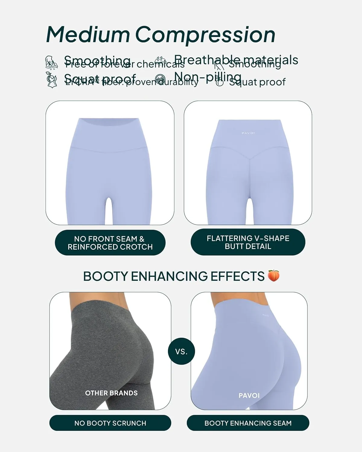 Buttery Soft Workout Leggings for Women - High Waisted No Front Seam Gym Leggings Yoga Pants - FlexFlow