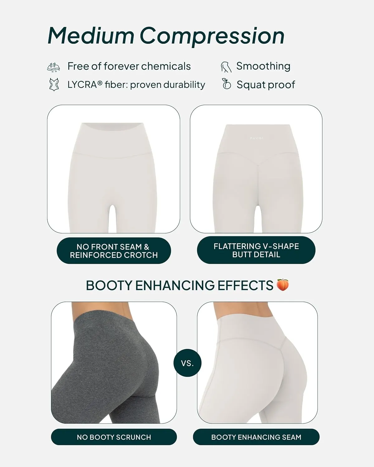 Buttery Soft Workout Leggings for Women - High Waisted No Front Seam Gym Leggings Yoga Pants - FlexFlow