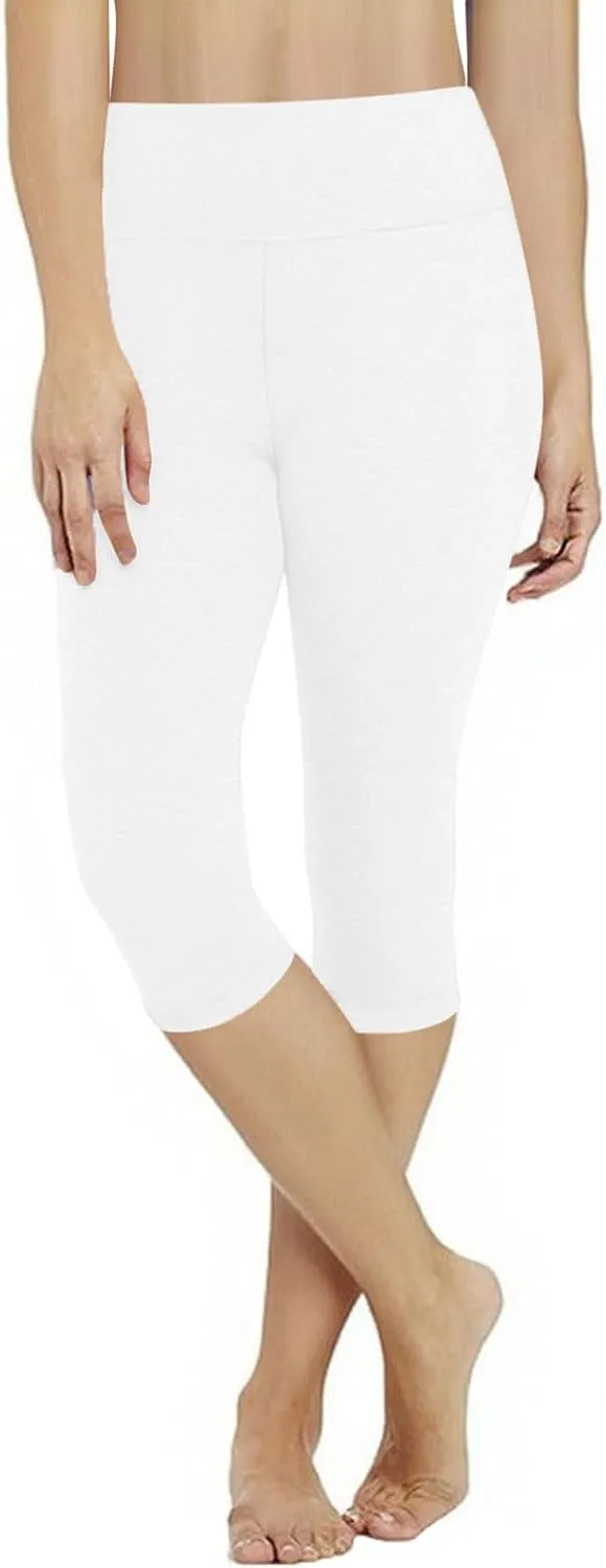 Capri Leggings for Women High Waisted Stretch Slim Fit Casual Athletic Yoga Pants Workout Exercise Lounge Bottoms