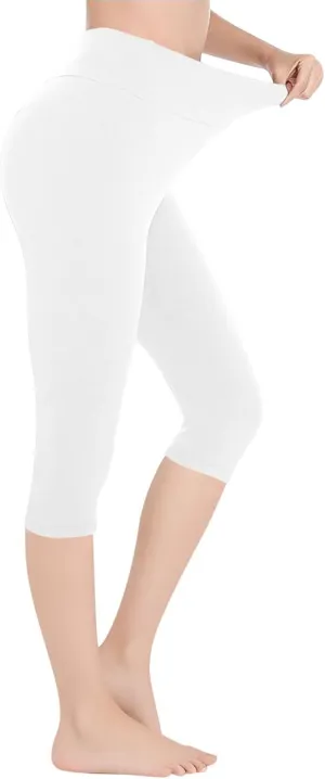 Capri Leggings for Women High Waisted Stretch Slim Fit Casual Athletic Yoga Pants Workout Exercise Lounge Bottoms