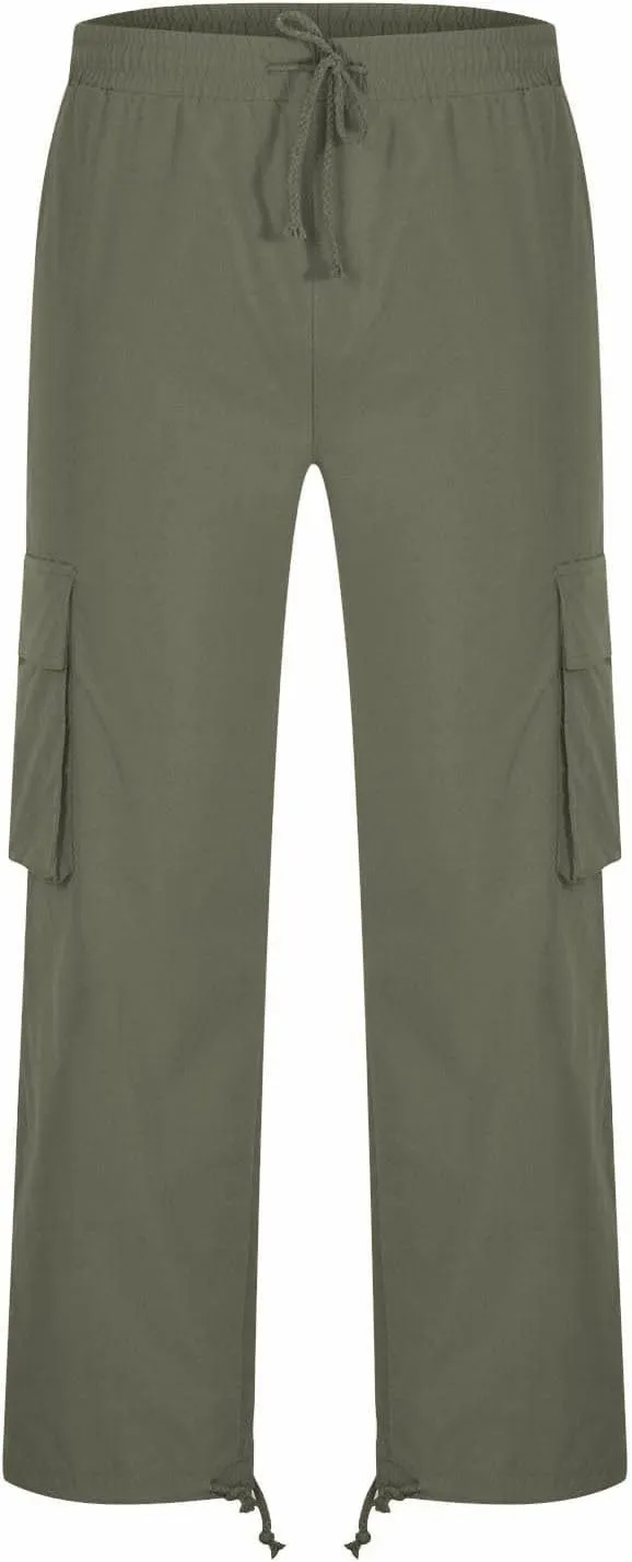 Cargo Pants for Men, Mens Cargo Pants Casual Joggers Athletic Pants Cotton Loose Straight Sweatpants with Pockets