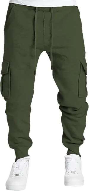 Cargo Pants for Men Wide Leg Multi Pockets Mens Pants Classic Cotton Casual Work Hiking Relaxed Fit Pants