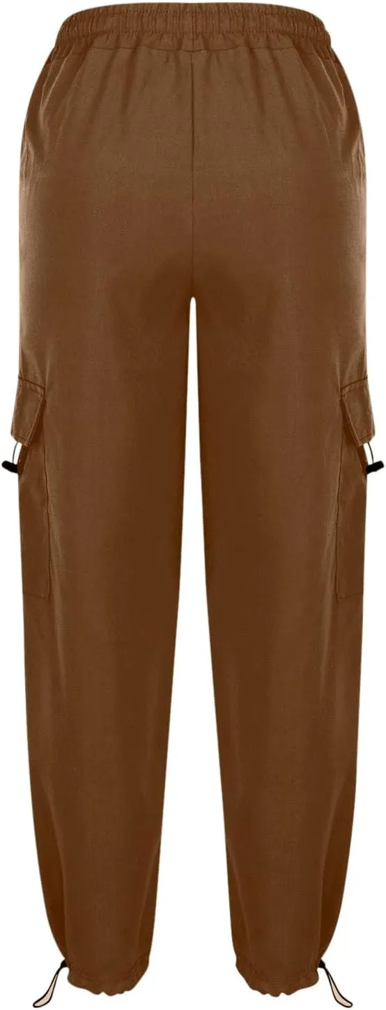 Cargo Pants Women Baggy Y2k Trendy Teen Girls High Waisted Jogger Pants Athletic Hiking Outdoor Streetwear Cargo Pant