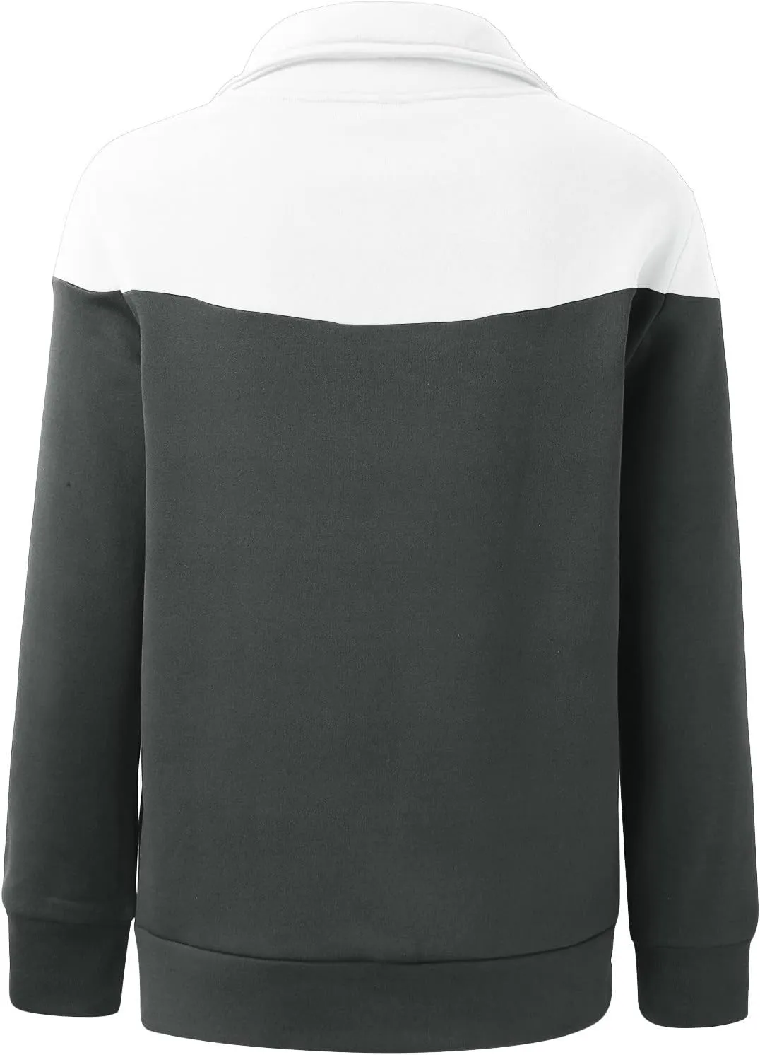 Casual Zip Up Hoodies for Women Patchwork Stand Collar Long Sleeve Sweatshirts Novelty Color Block Loose Fall Jackets