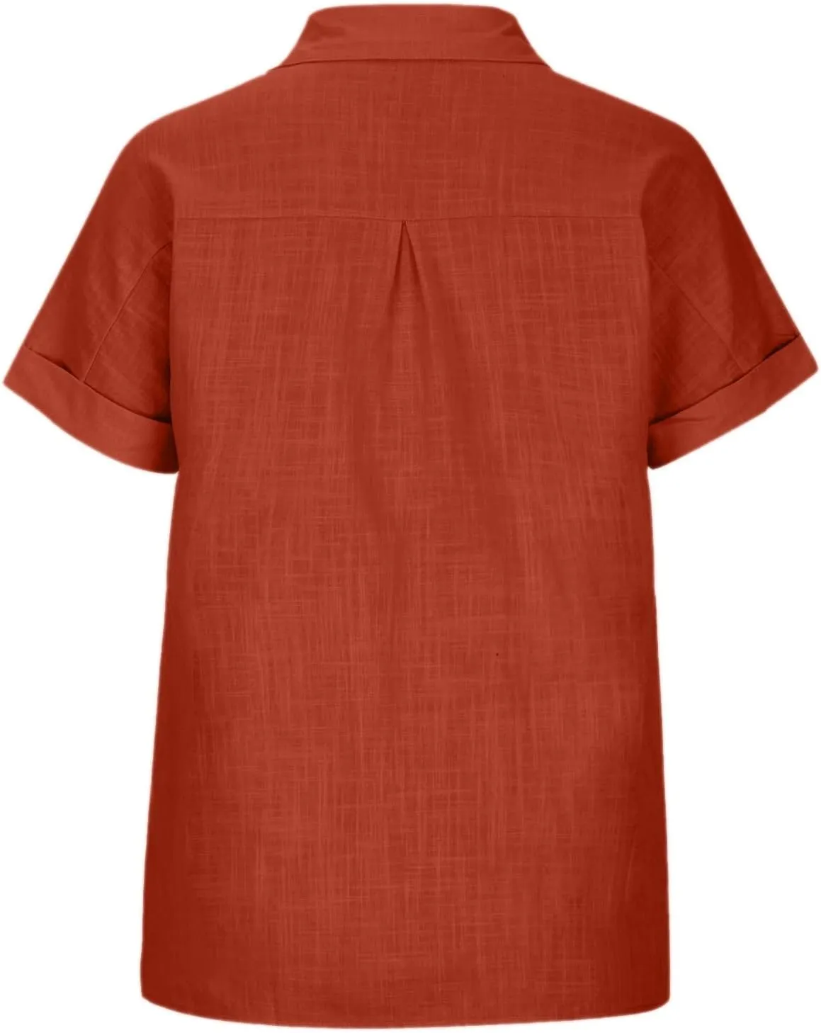 Ceboyel Women 2024 Causal Summer Blouses Button Down Short Sleeve Shirts Gauze Cotton Linen Tops Vacation Trendy Outfits