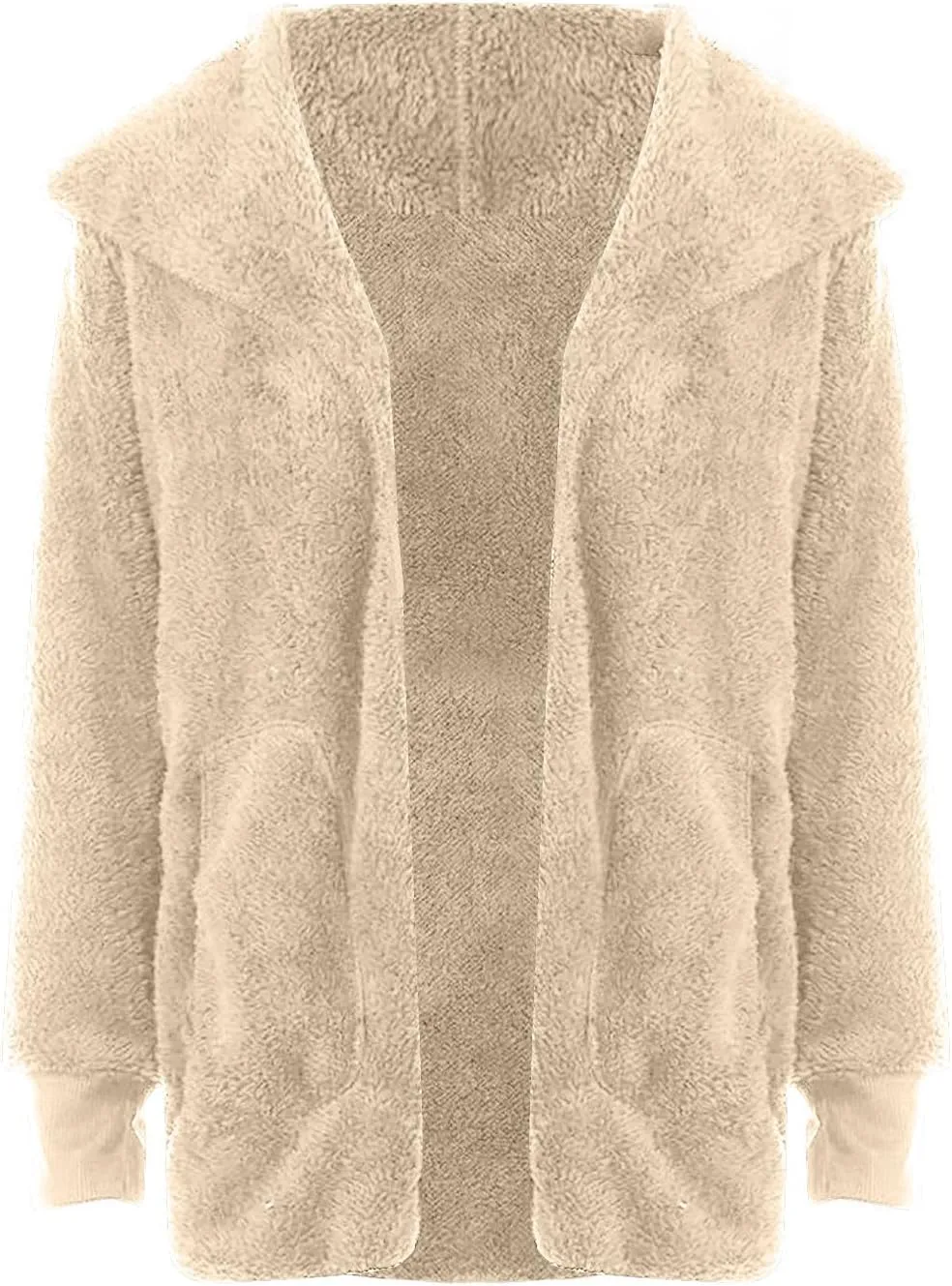 Ceboyel Womens Fleece Teddy Coats 2023 Trendy Hooded Winter Jacket Shaggy Faux Sherpa Cardigans Fashion Warm Clothes