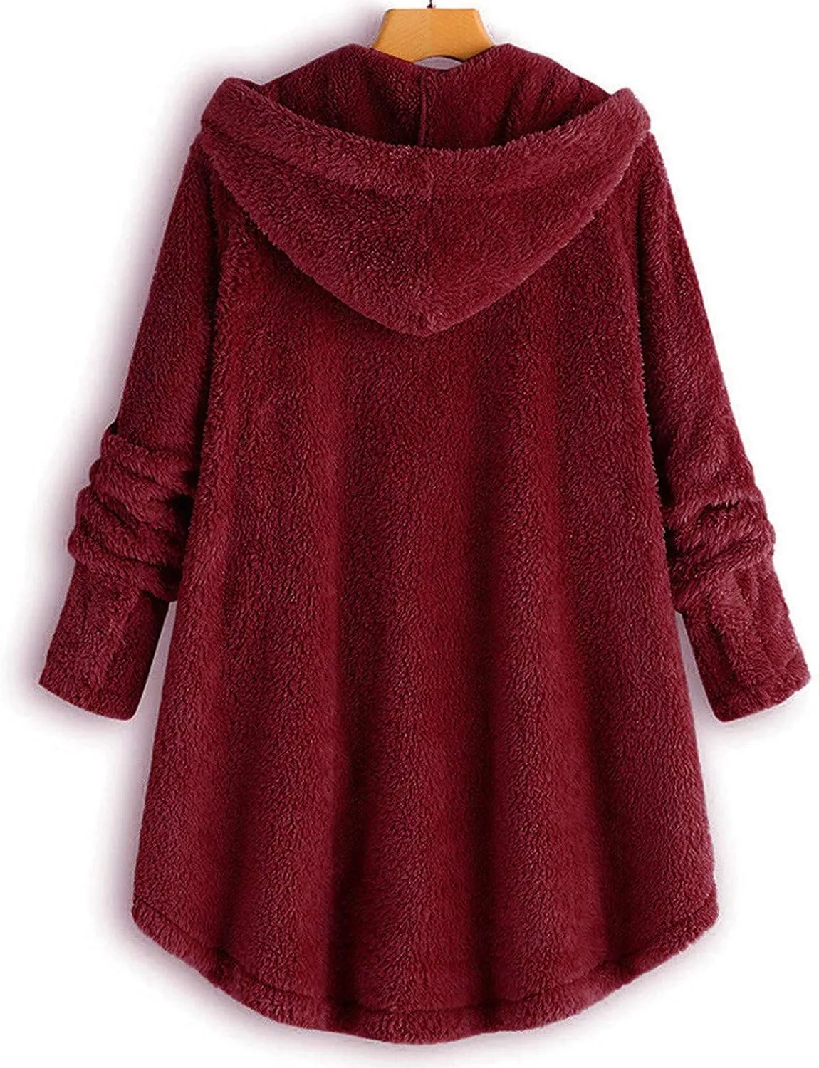 ChicCrate Womens Hooded Fuzzy Fleece Casual Coat Oversized Winter Warm Jacket Outerwear Trendy Fashion 2025