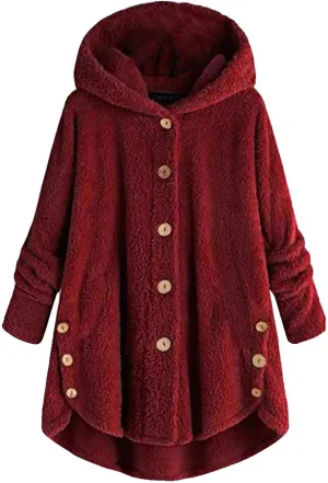 ChicCrate Womens Hooded Fuzzy Fleece Casual Coat Oversized Winter Warm Jacket Outerwear Trendy Fashion 2025