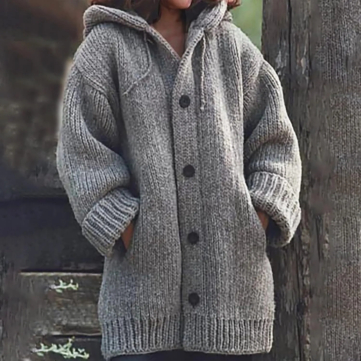 ChicCrate Women's Knit Open Front Cardigan Sweaters 2025 Fall Winter Clothes Long Sleeve Solid Color Jackets Trendy Outwear
