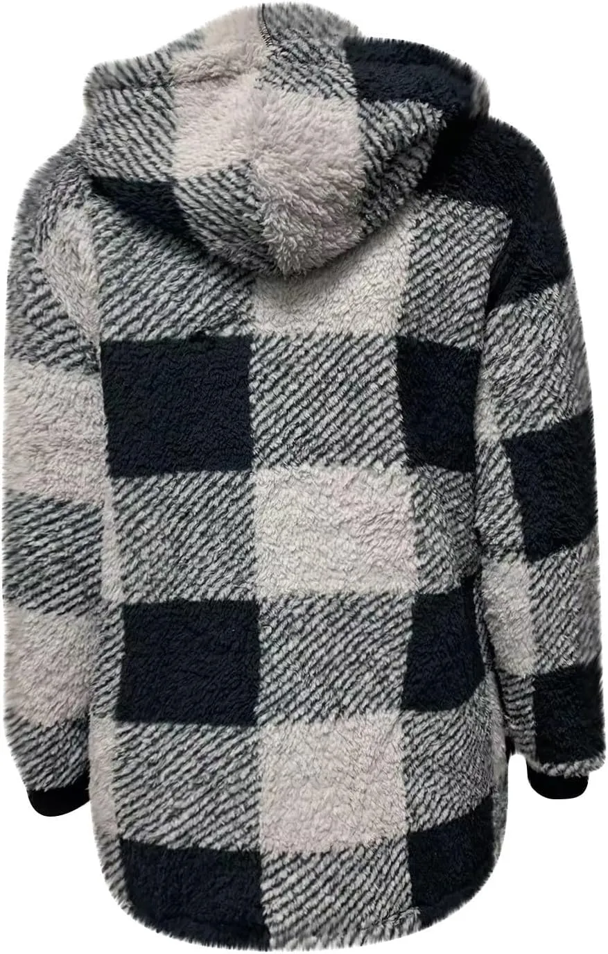 ChicCrate Womens Plaid Shacket Jacket 2025 Fall Winter Clothes Fashion Outfits Long Sleeve Coats