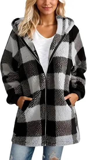 ChicCrate Womens Plaid Shacket Jacket 2025 Fall Winter Clothes Fashion Outfits Long Sleeve Coats