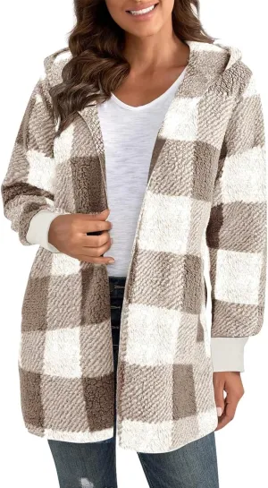 ChicCrate Womens Plaid Shacket Jacket 2025 Fall Winter Clothes Fashion Outfits Long Sleeve Coats