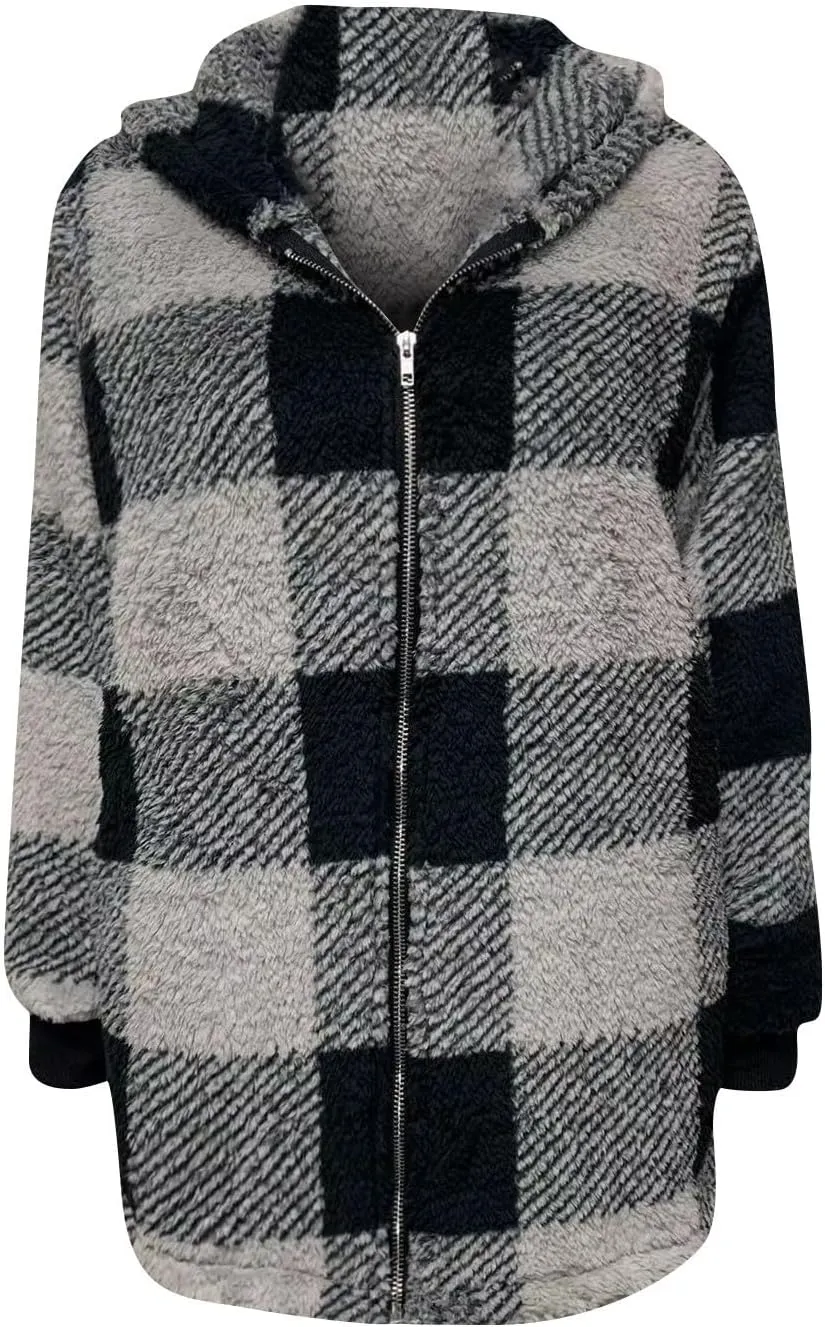 ChicCrate Womens Plaid Shacket Jacket 2025 Fall Winter Clothes Fashion Outfits Long Sleeve Coats