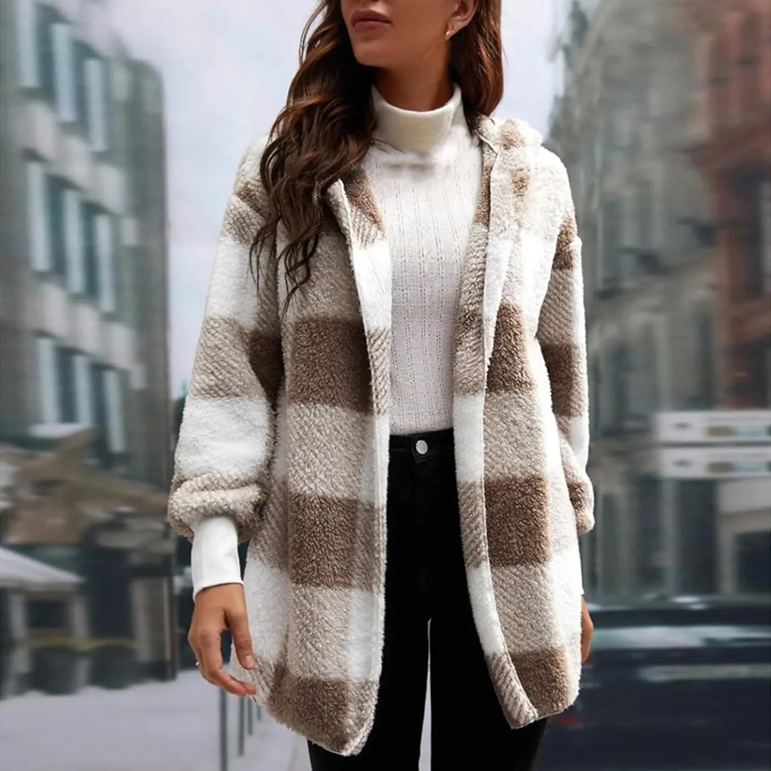 ChicCrate Womens Plaid Shacket Jacket 2025 Fall Winter Clothes Fashion Outfits Long Sleeve Coats