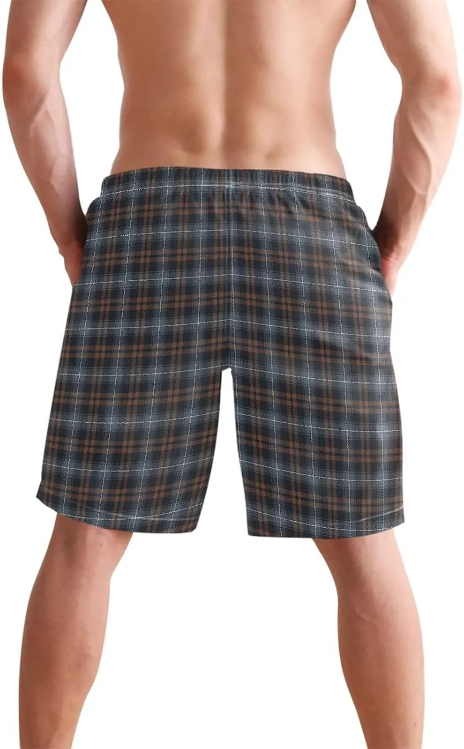 CHIFIGNO Chic Yellow Paws White Mens Swimming Shorts, Small Quick Dry, Swimsuit Mens Trunks
