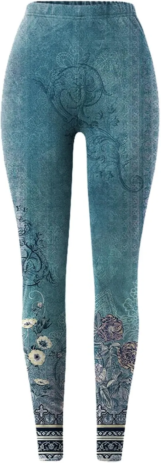 Cotton Leopard Print Leggings for Women Tights for Women Patterned Leggings for Running Women Non Slip