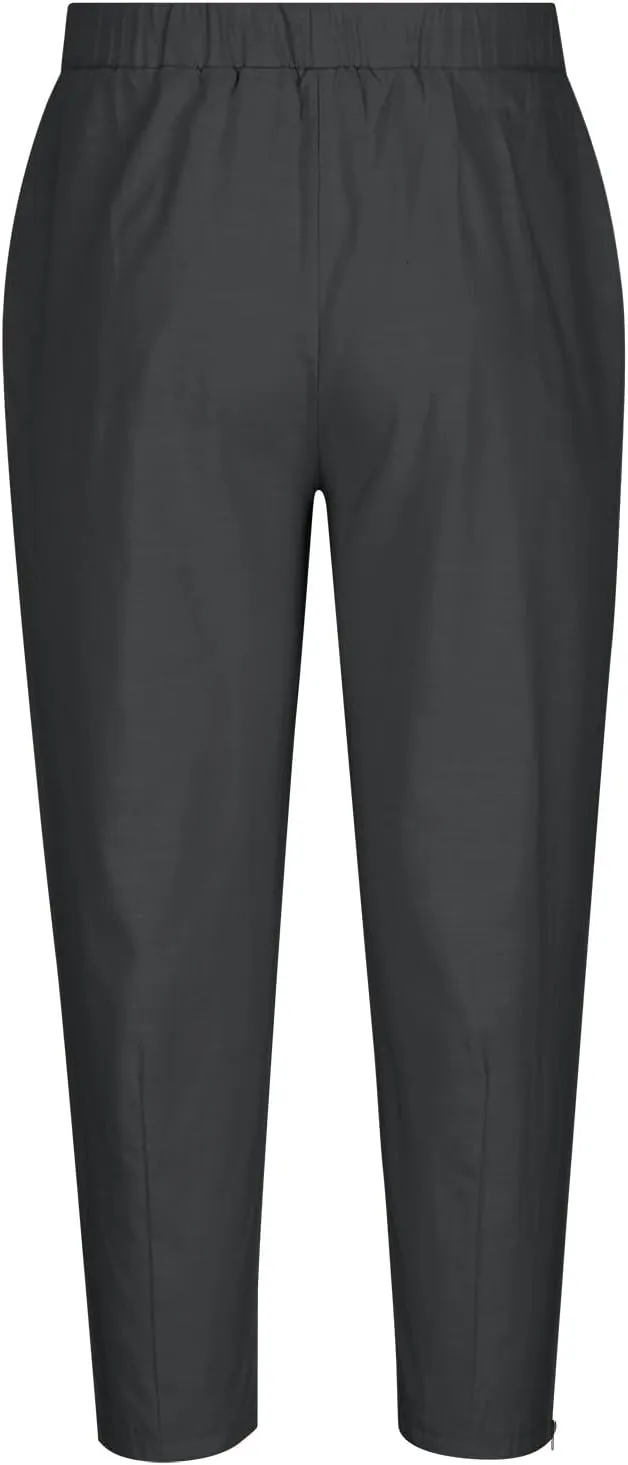 Cotton Linen Capris Pants for Men Drawstring Elastic Waist Side Zipper Casual Pants Athletic Gym Pants with Pocket