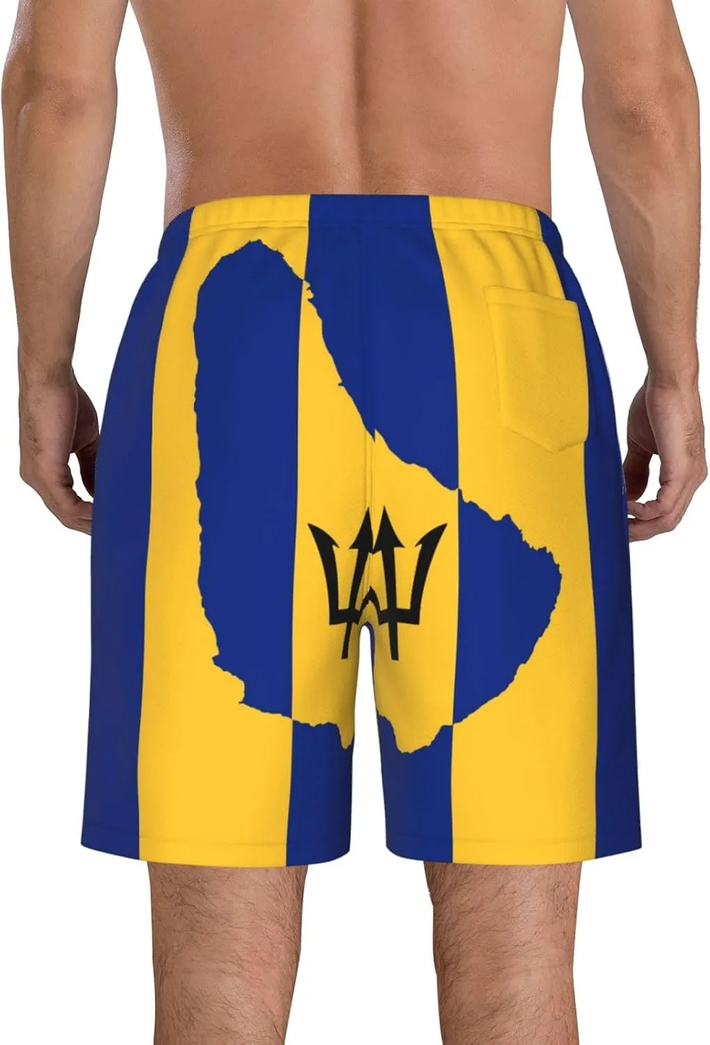 Cute Panda Men'S Swim Shorts Beach Trunks Quick Dry Hawaiian Swimming Shorts with Pockets
