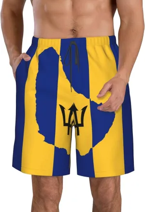 Cute Panda Men'S Swim Shorts Beach Trunks Quick Dry Hawaiian Swimming Shorts with Pockets