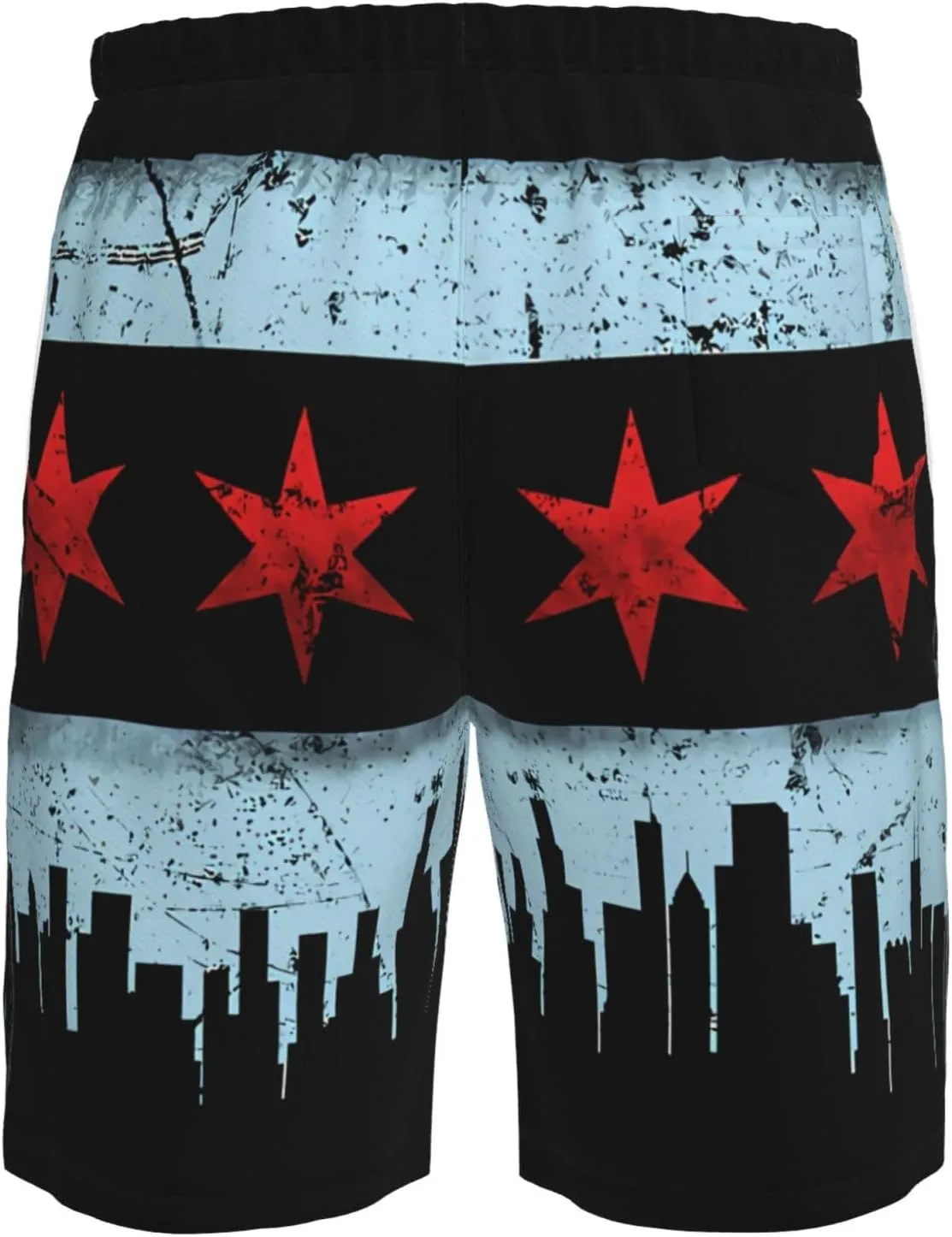 Cute Panda Men'S Swim Shorts Beach Trunks Quick Dry Hawaiian Swimming Shorts with Pockets
