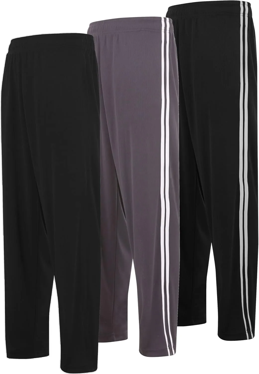 DARESAY 3 Pack: Mens Athletic Pants with Pockets, Mens Sweatpants, Mens Joggers with Pockets (Up to 3XL)